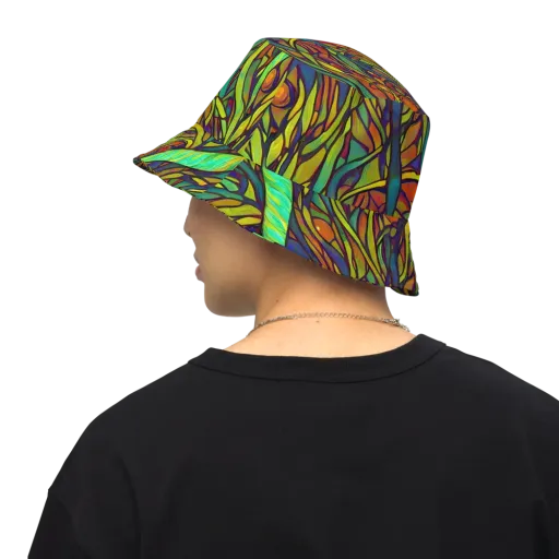 Cosmic Garden on a Reversible Bucket Hat