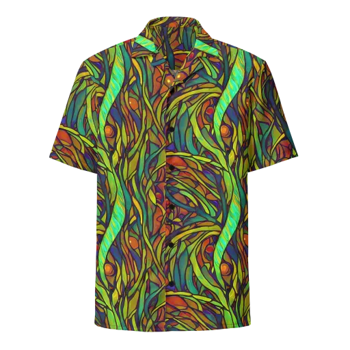 Cosmic Garden on a Button Shirt