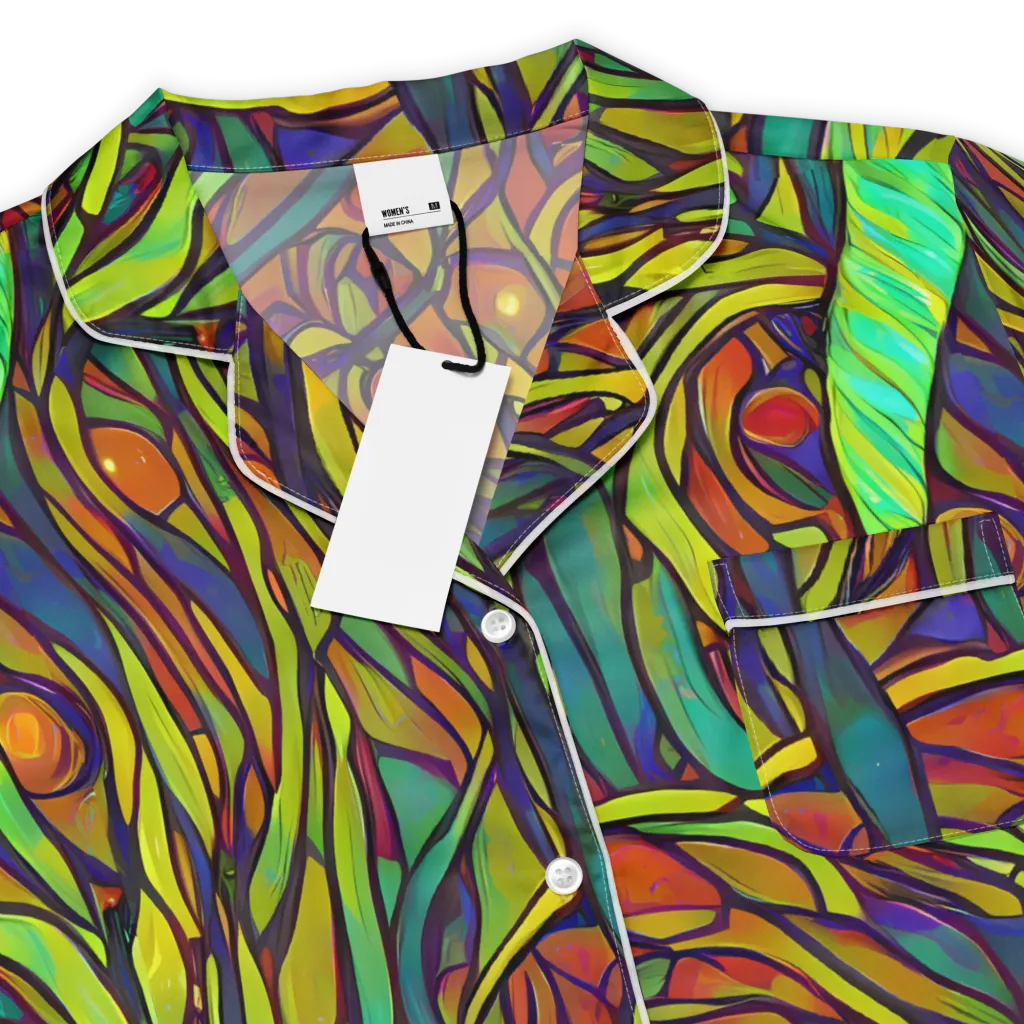 Cosmic Garden on Women's Short Sleeve Pajama Top — Product details