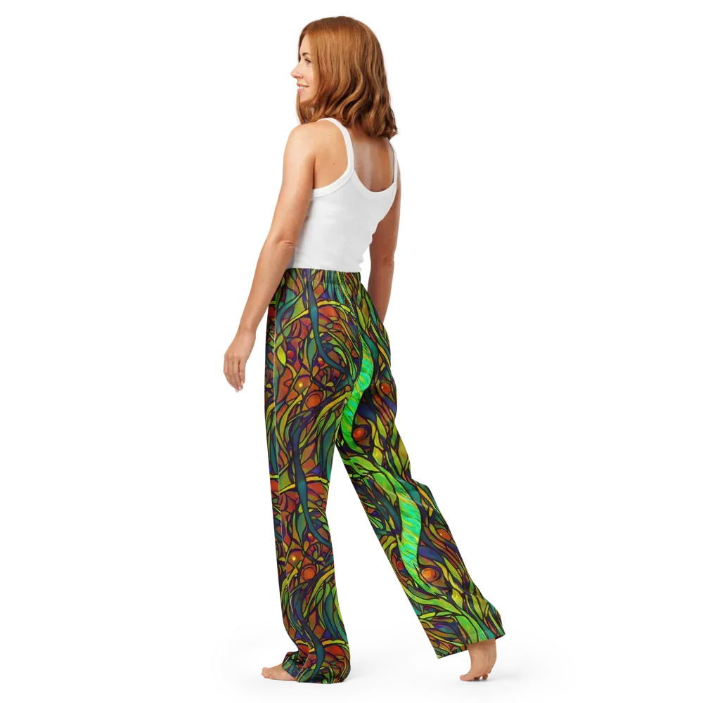 Cosmic Garden on Women's Pajama Pants — Back