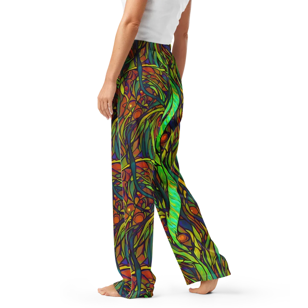 Cosmic Garden on Women's Pajama Pants — Left