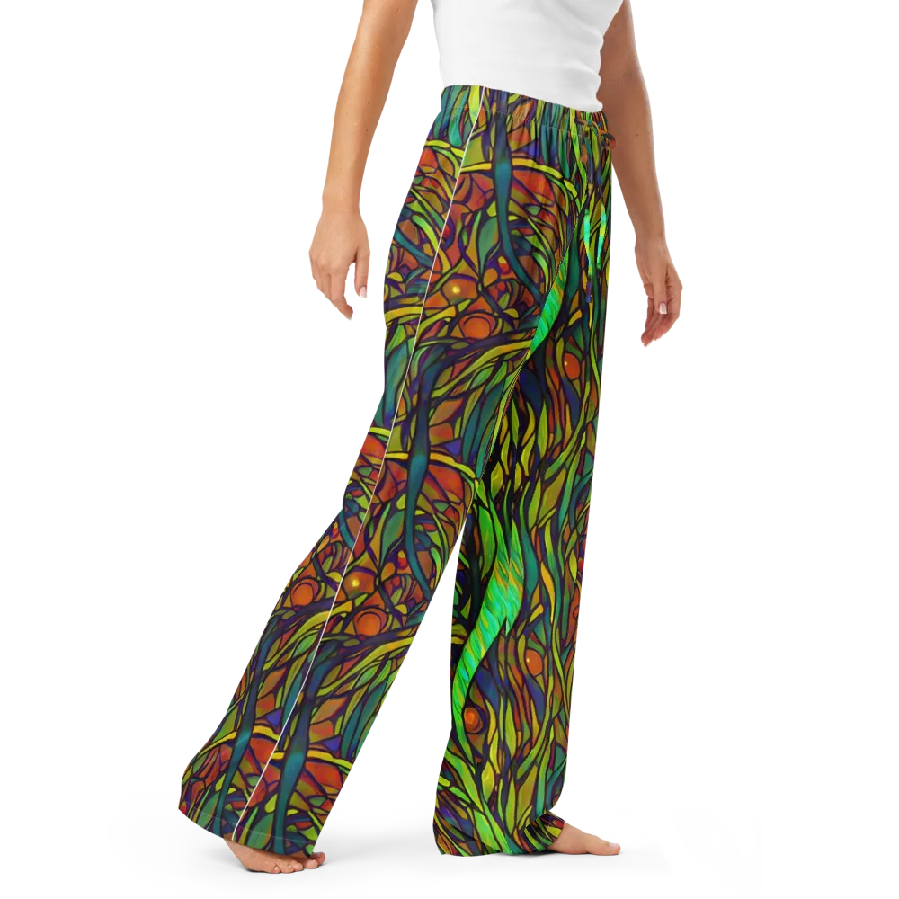Cosmic Garden on Women's Pajama Pants — Right Front