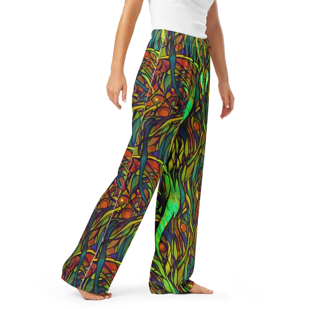Cosmic Garden on Women's Pajama Pants — Right Front