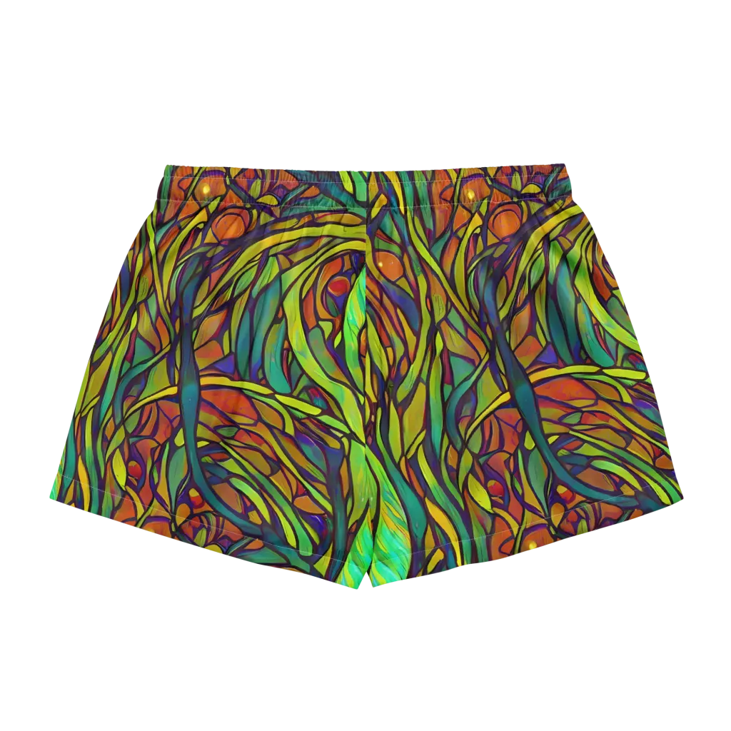 Cosmic Garden on Women's Pajama Shorts — Back