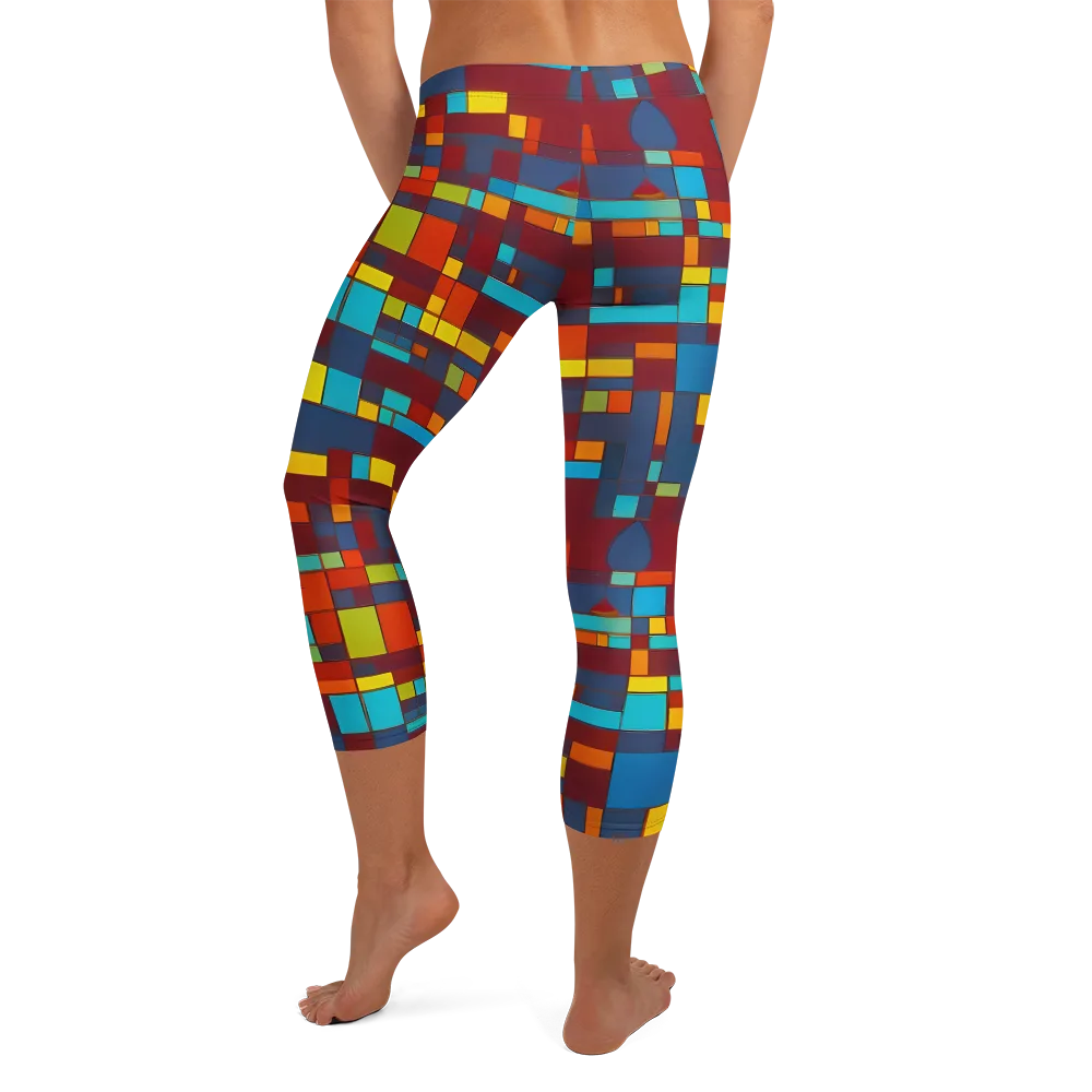 Astral Grid on Capri Leggings — Back