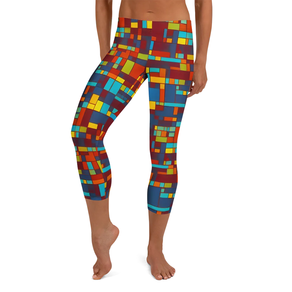 Astral Grid on Capri Leggings — Front