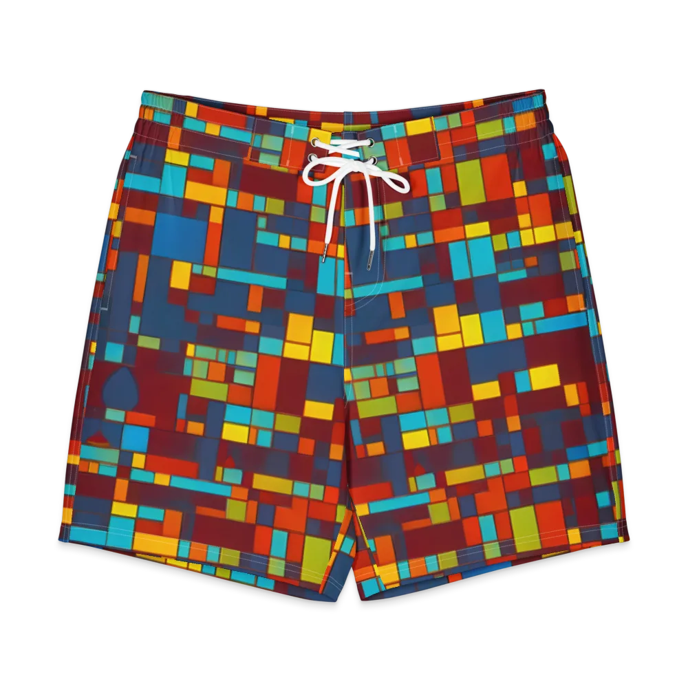 Astral Grid on Men's Board Shorts — Front