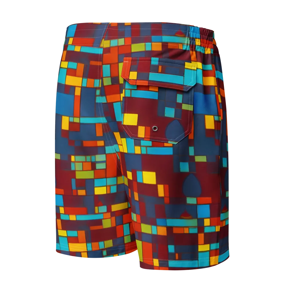 Astral Grid on Men's Board Shorts — Back