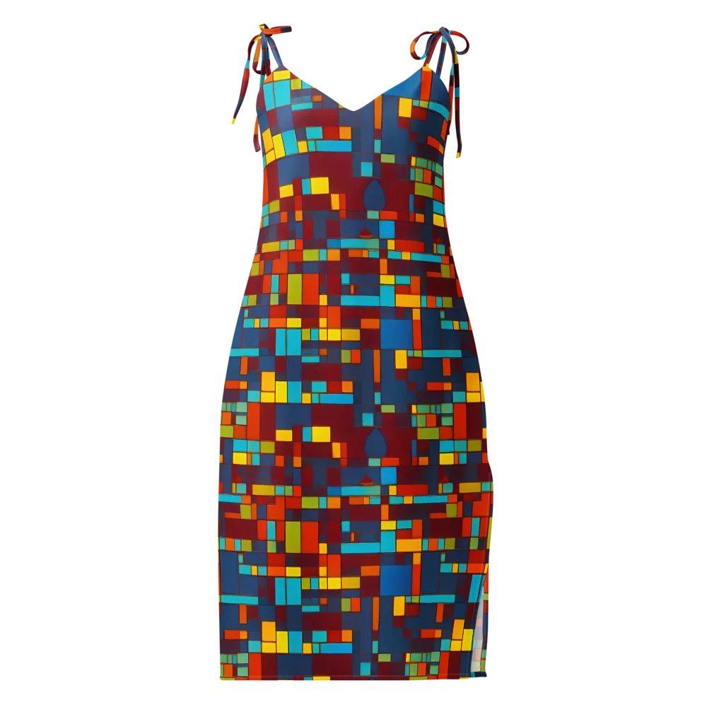 Astral Grid on Slip Dress — Front