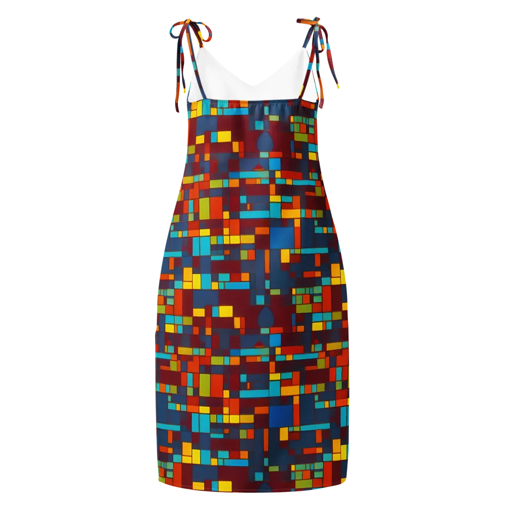 Astral Grid on Slip Dress — Back