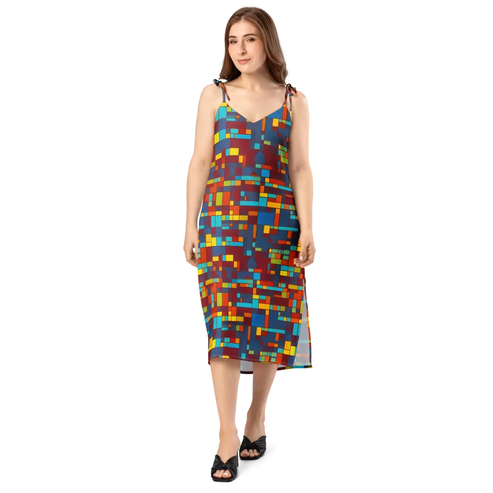 Astral Grid on Slip Dress — Front