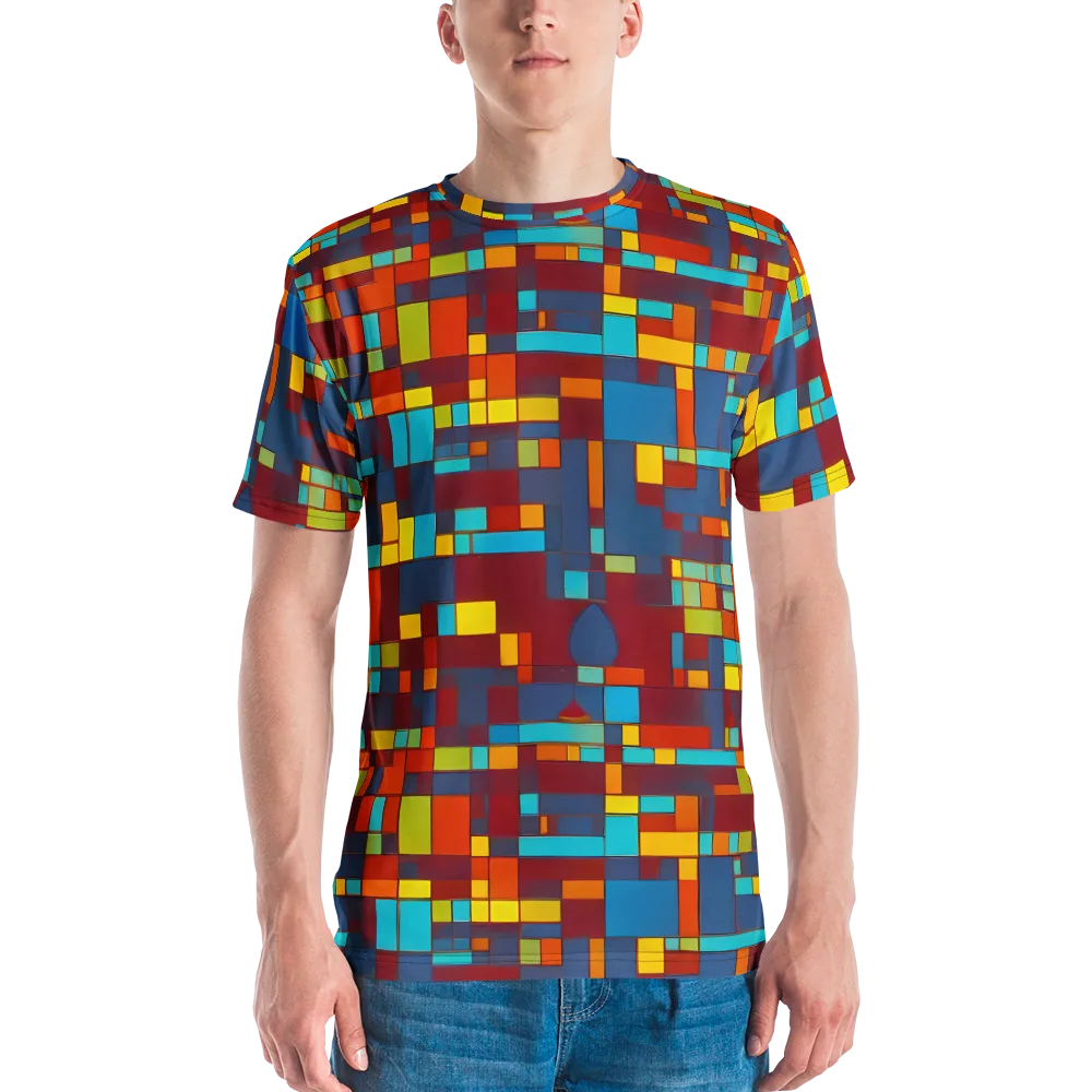 Astral Grid on Men's Crew Neck T-Shirt — Front