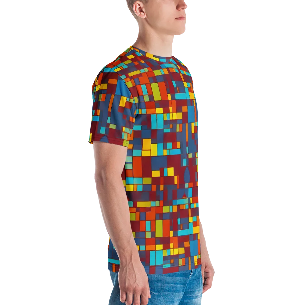 Astral Grid on Men's Crew Neck T-Shirt — Right
