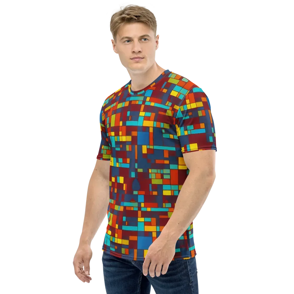 Astral Grid on Men's Crew Neck T-Shirt — Left