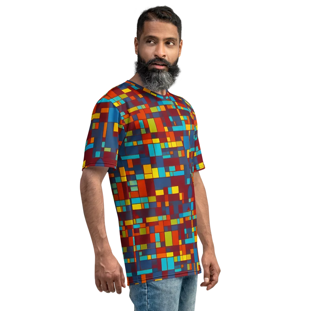 Astral Grid on Men's Crew Neck T-Shirt — Right