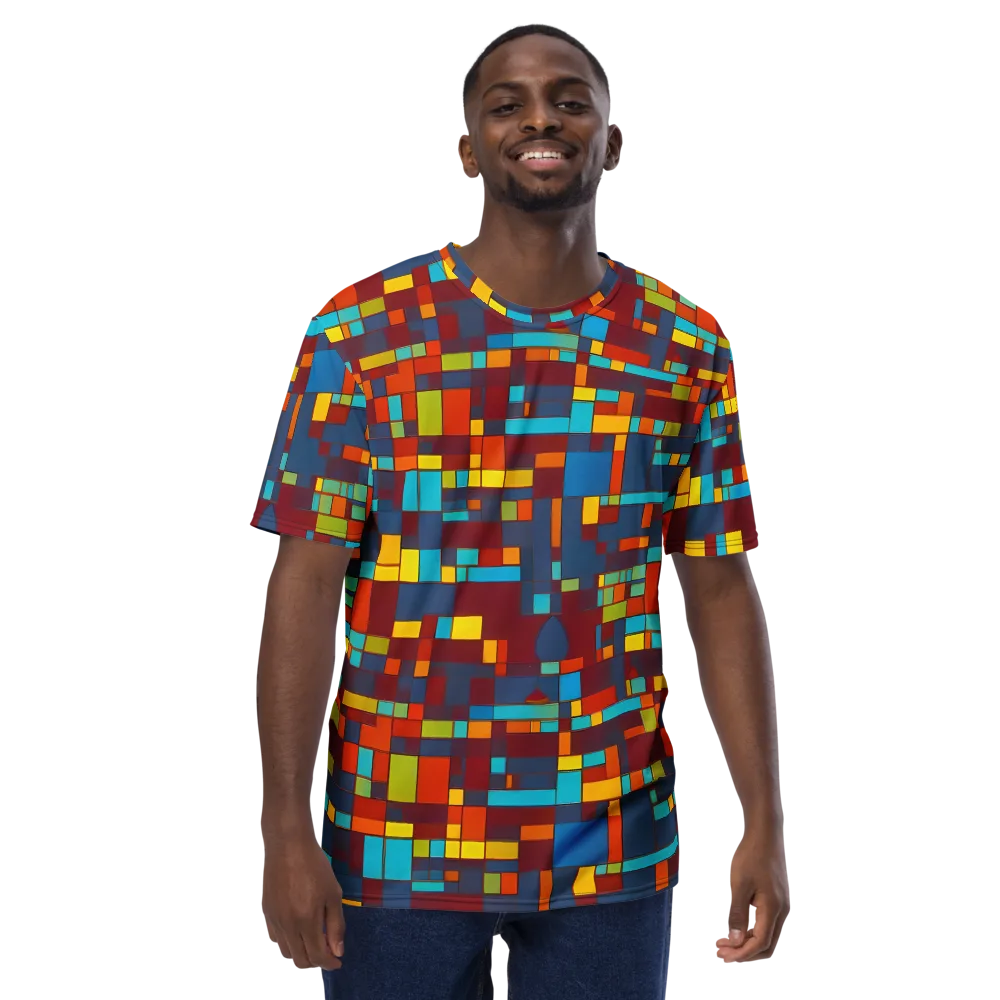 Astral Grid on Men's Crew Neck T-Shirt — Front