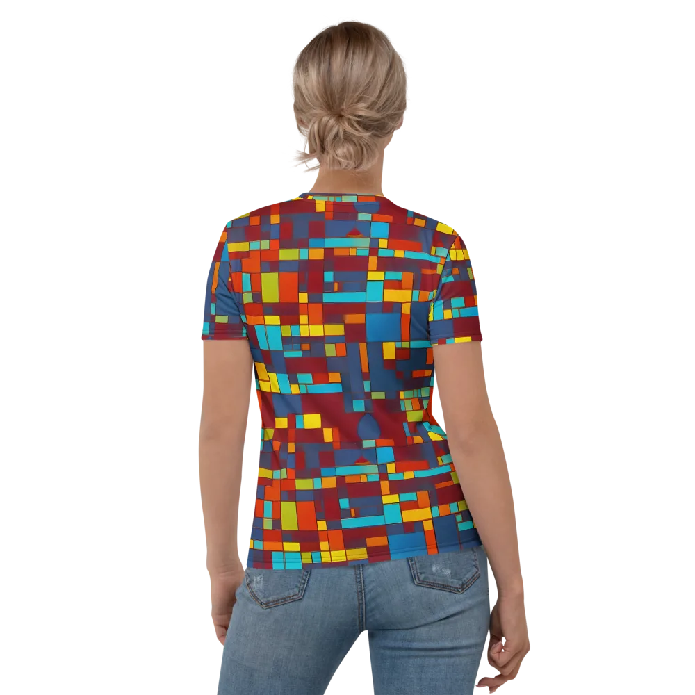 Astral Grid on Women's Crew Neck T-Shirt — Back