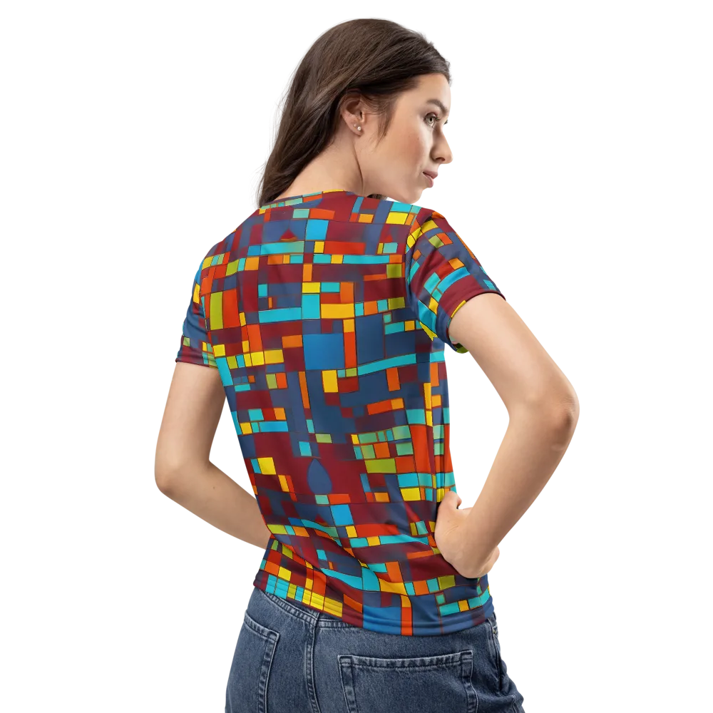 Astral Grid on Women's Crew Neck T-Shirt — Back