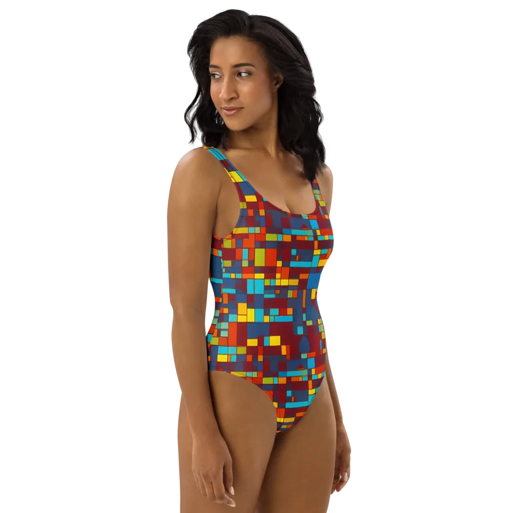 Astral Grid on One-Piece Swimsuit — Right