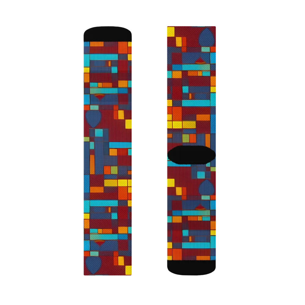 Astral Grid on Socks — Left Sock