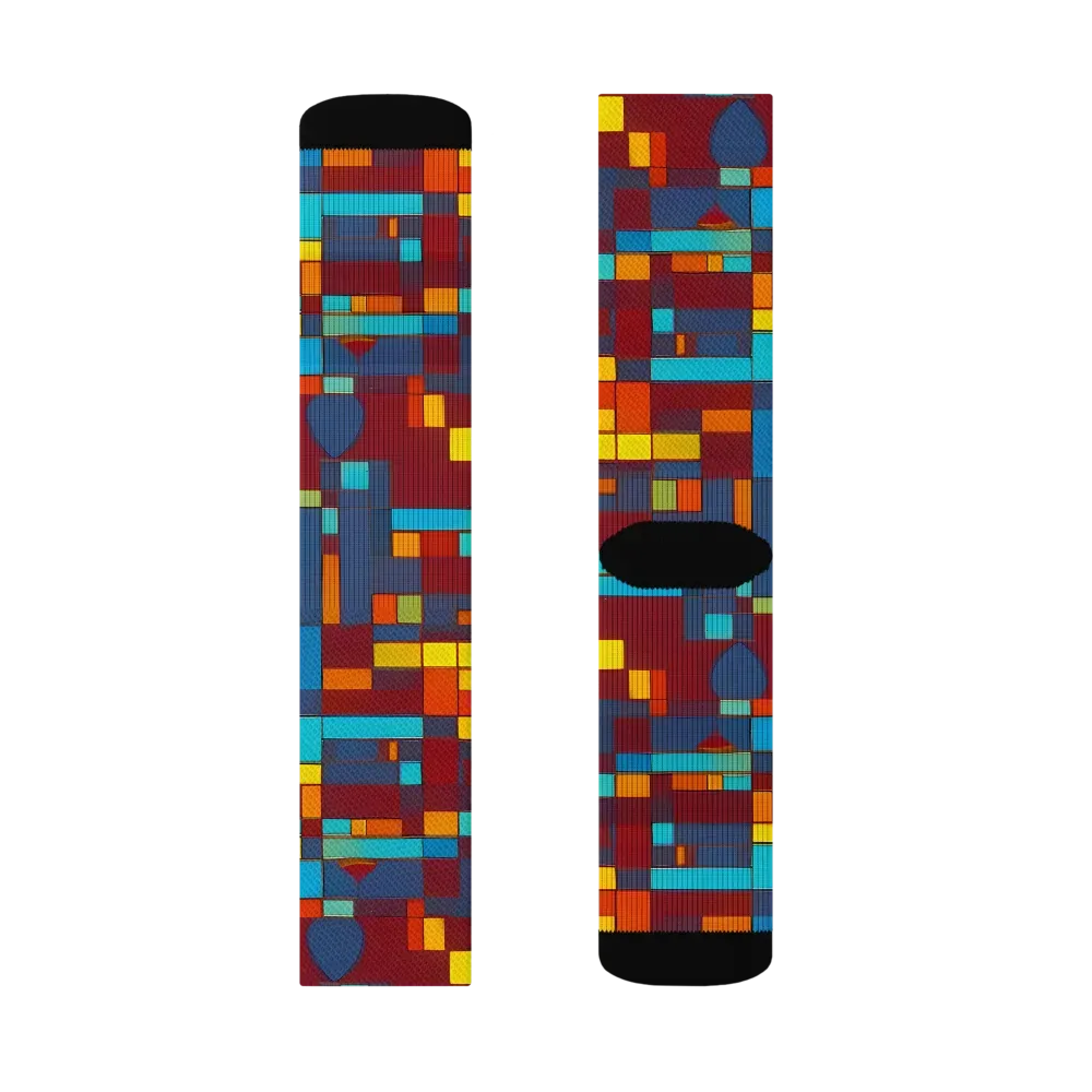 Astral Grid on Socks — Right Sock