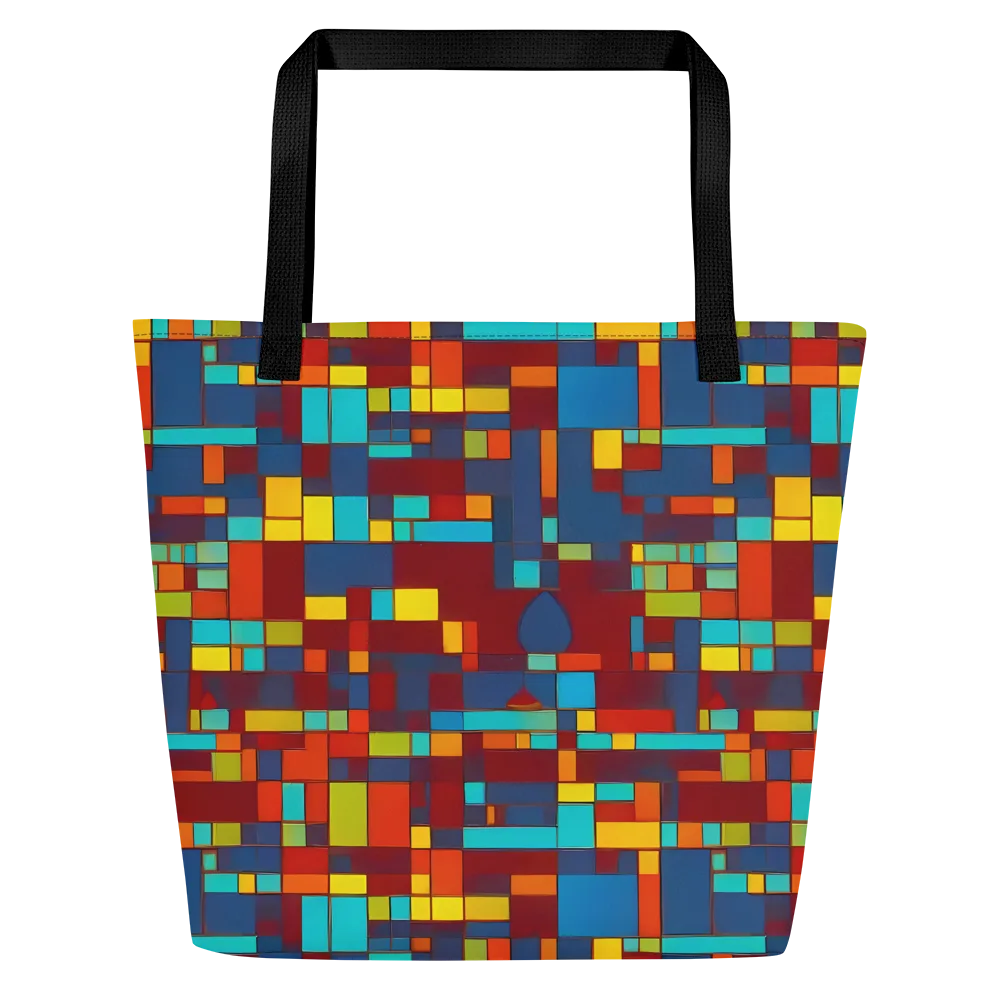 Astral Grid on Large Tote Bag W/ Pocket — Front
