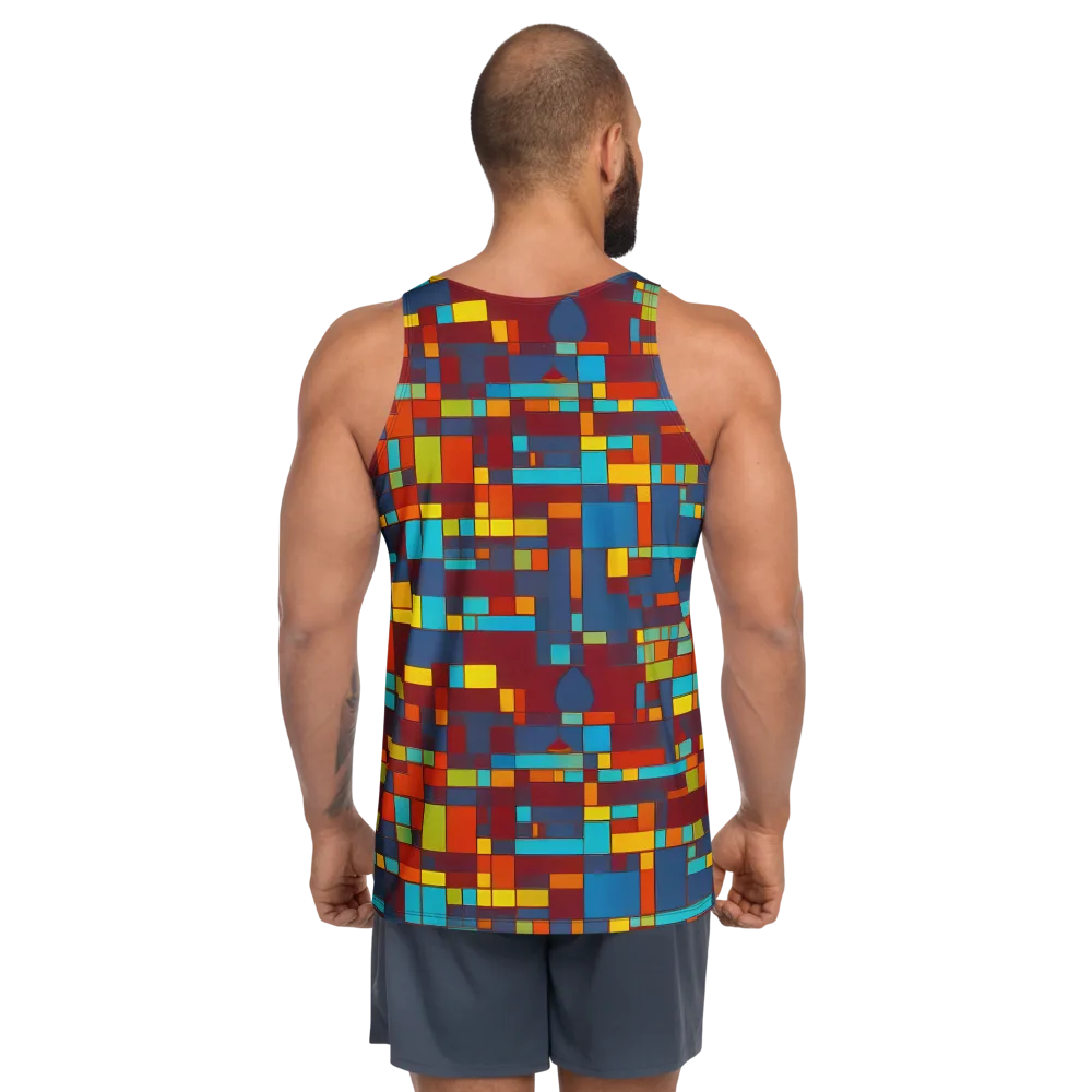 Astral Grid on Men's Tank Top — Back