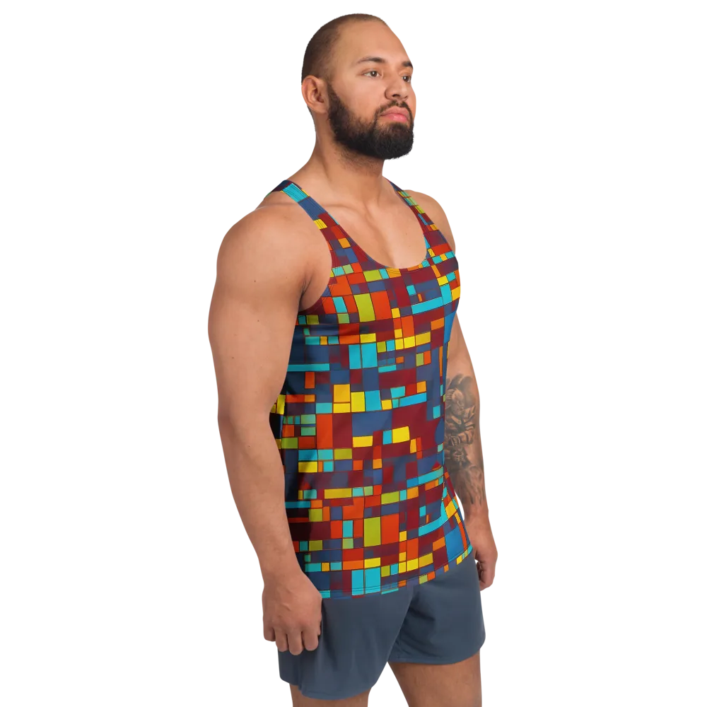 Astral Grid on Men's Tank Top — Right Front