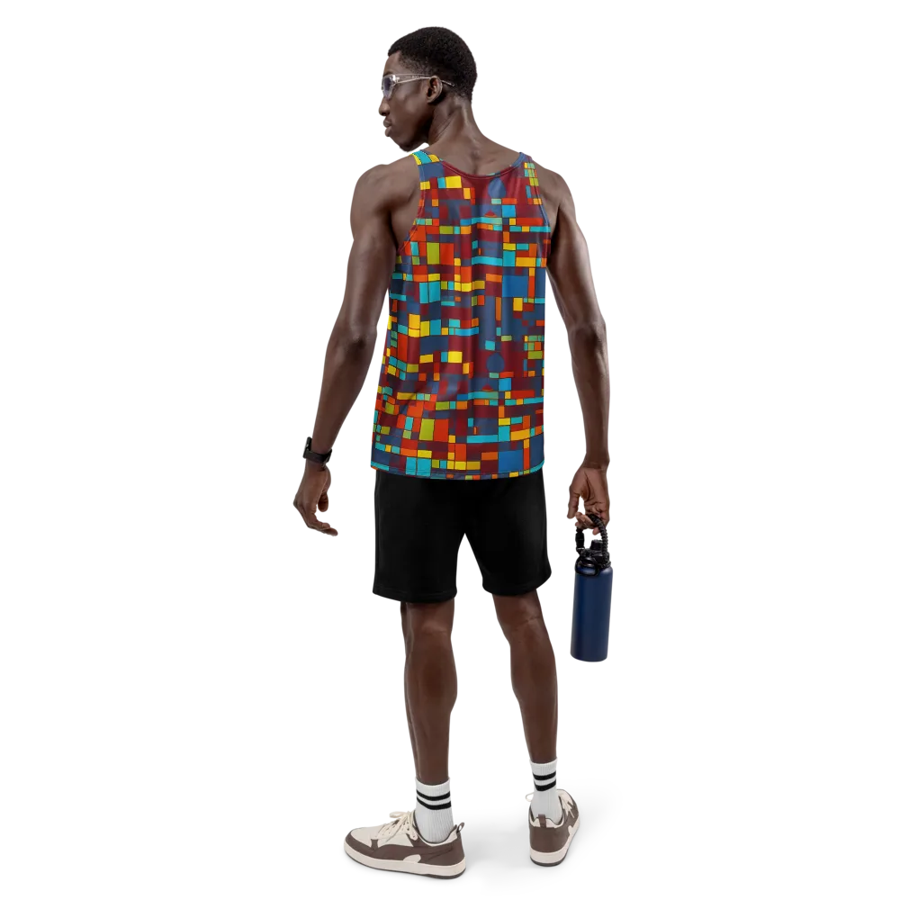 Astral Grid on Men's Tank Top — Back