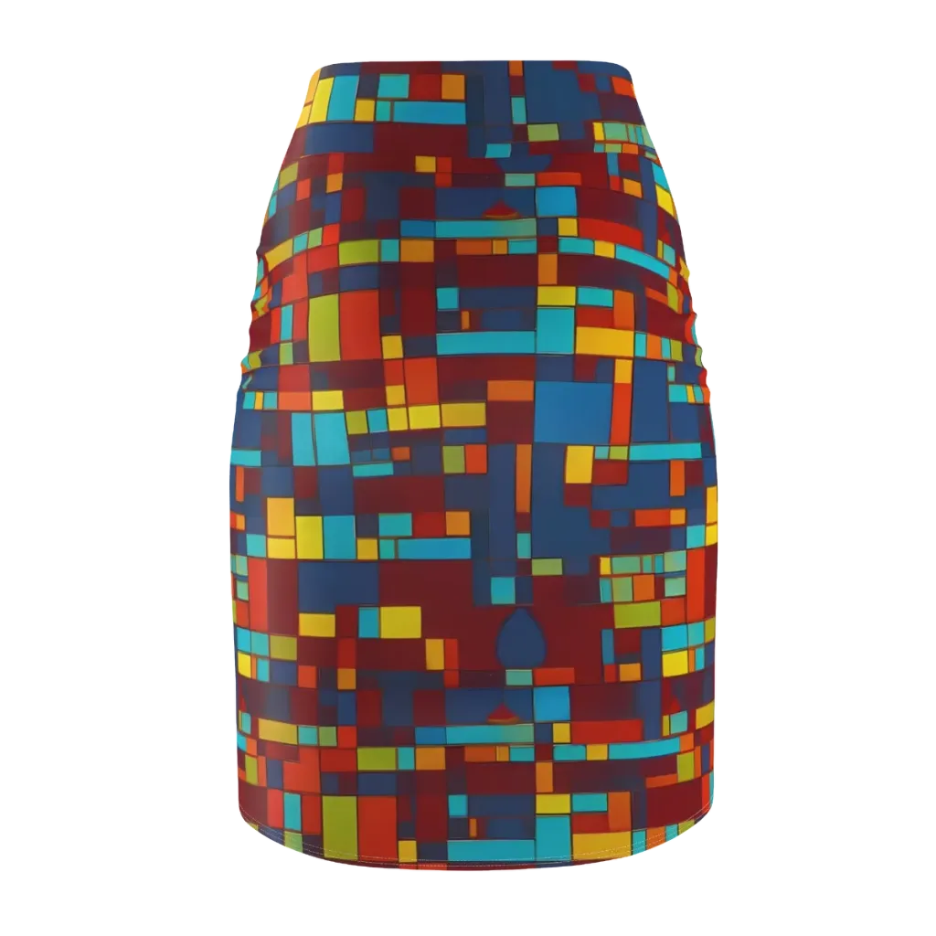 Astral Grid on Pencil Skirt — Back