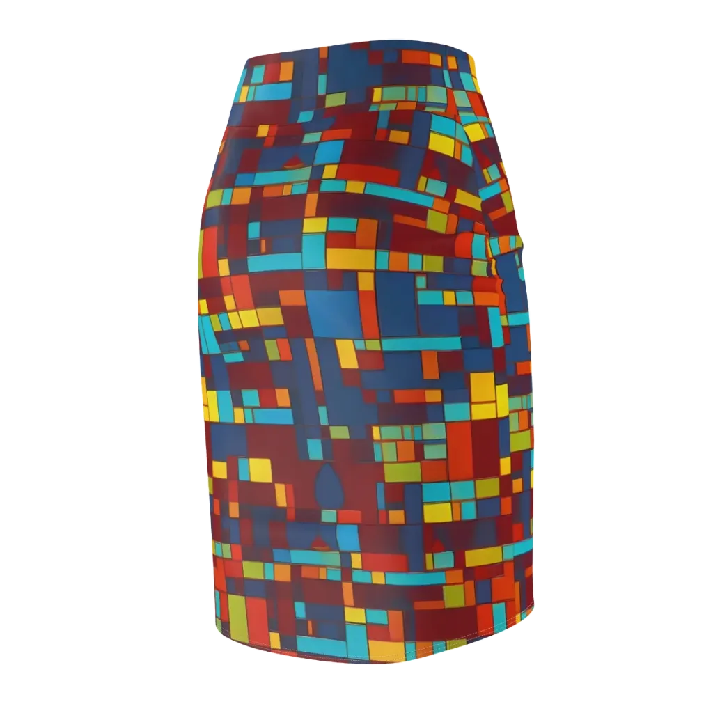 Astral Grid on Pencil Skirt — Back Side