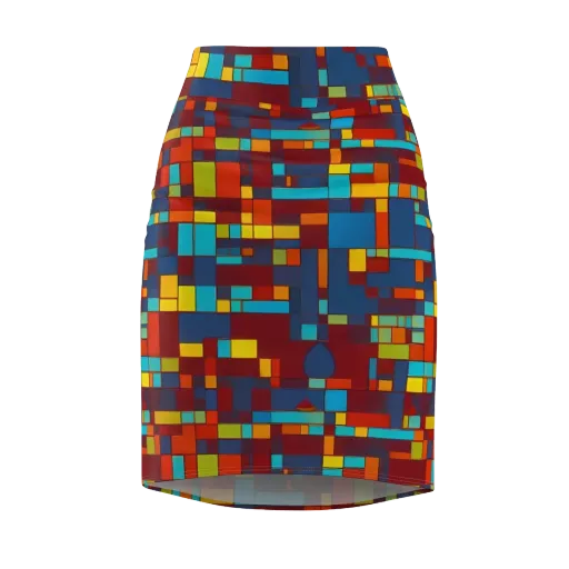 Astral Grid on a Pencil Skirt