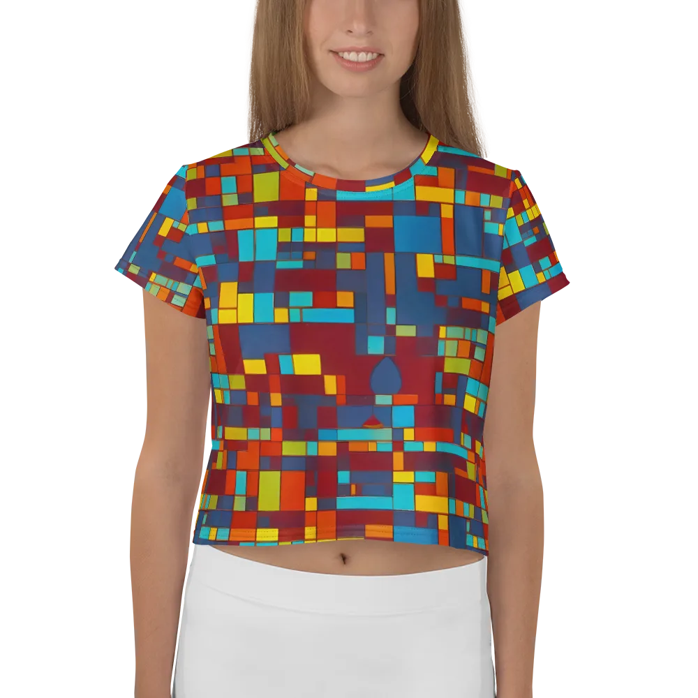 Astral Grid on Crop Tee — Front