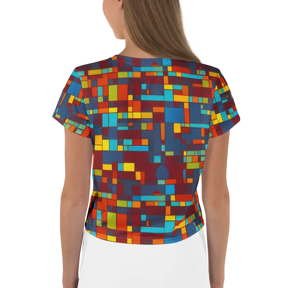 Astral Grid on Crop Tee — Back