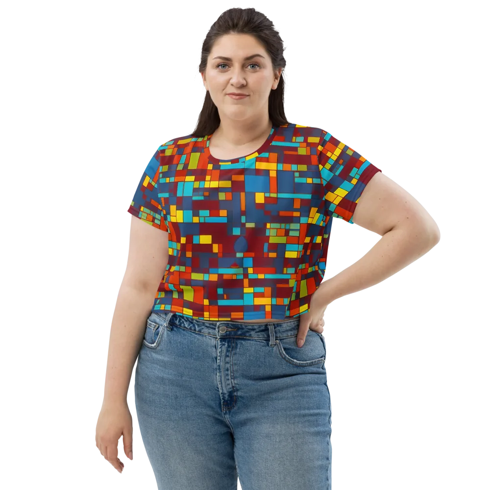 Astral Grid on Crop Tee — Front