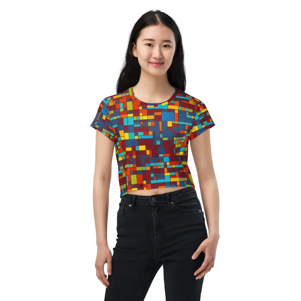 Astral Grid on Crop Tee — Front