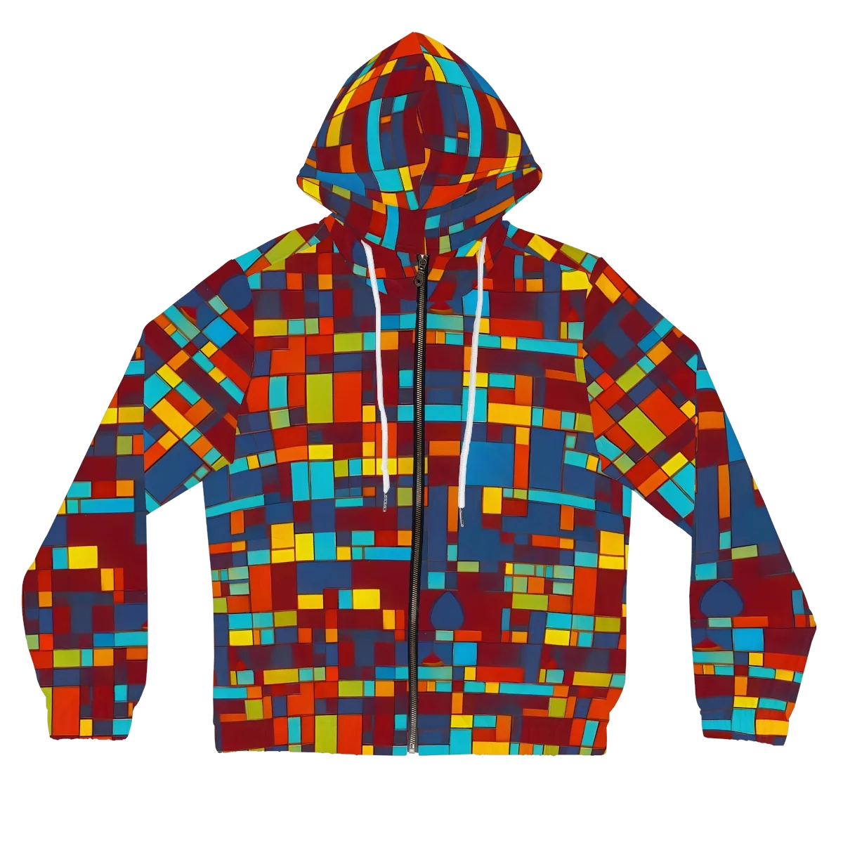 Astral Grid on Women's Full-Zip Hoodie — Front