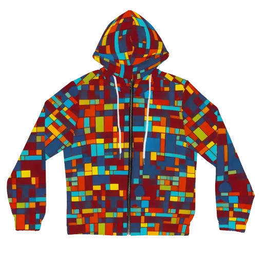 Astral Grid on a Women's Full-Zip Hoodie