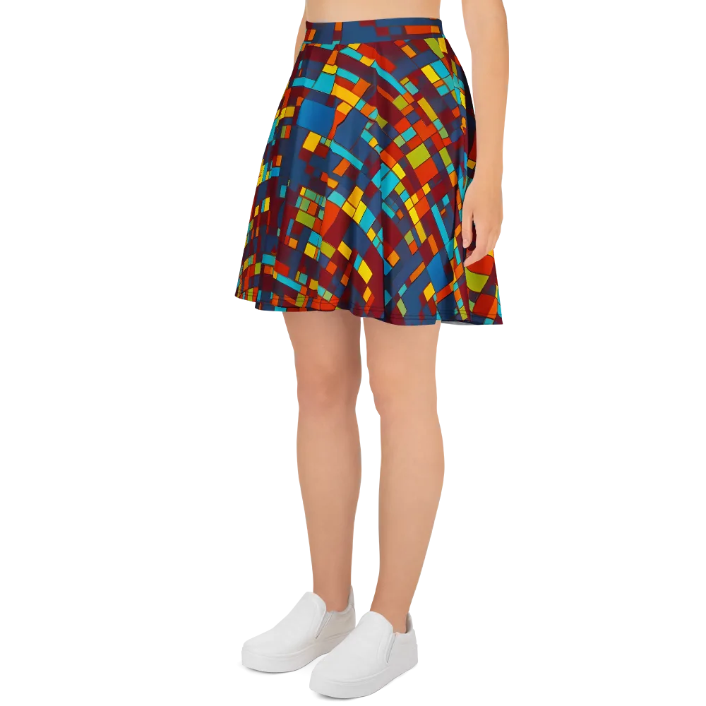 Astral Grid on Skater Skirt — Left
