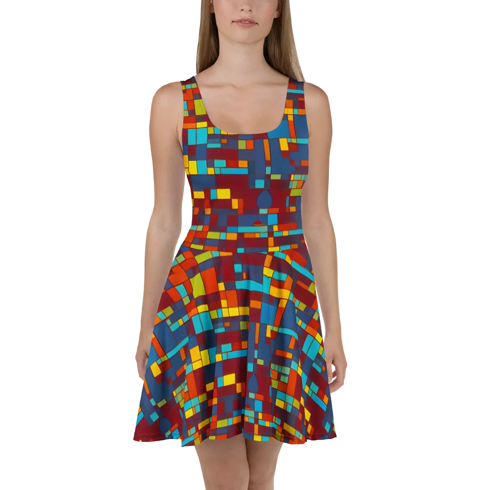 Astral Grid on Skater Dress — Front