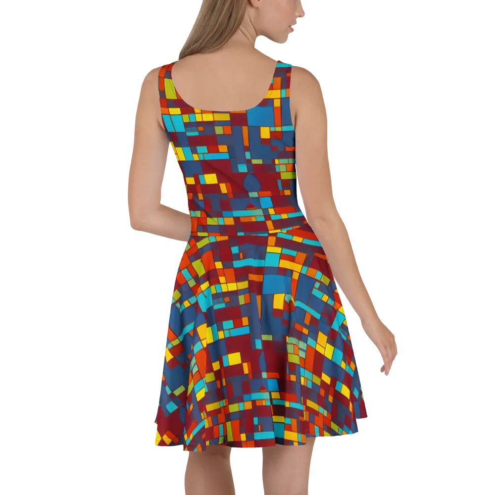 Astral Grid on Skater Dress — Back