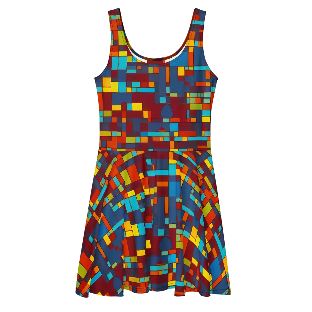 Astral Grid on Skater Dress — Front