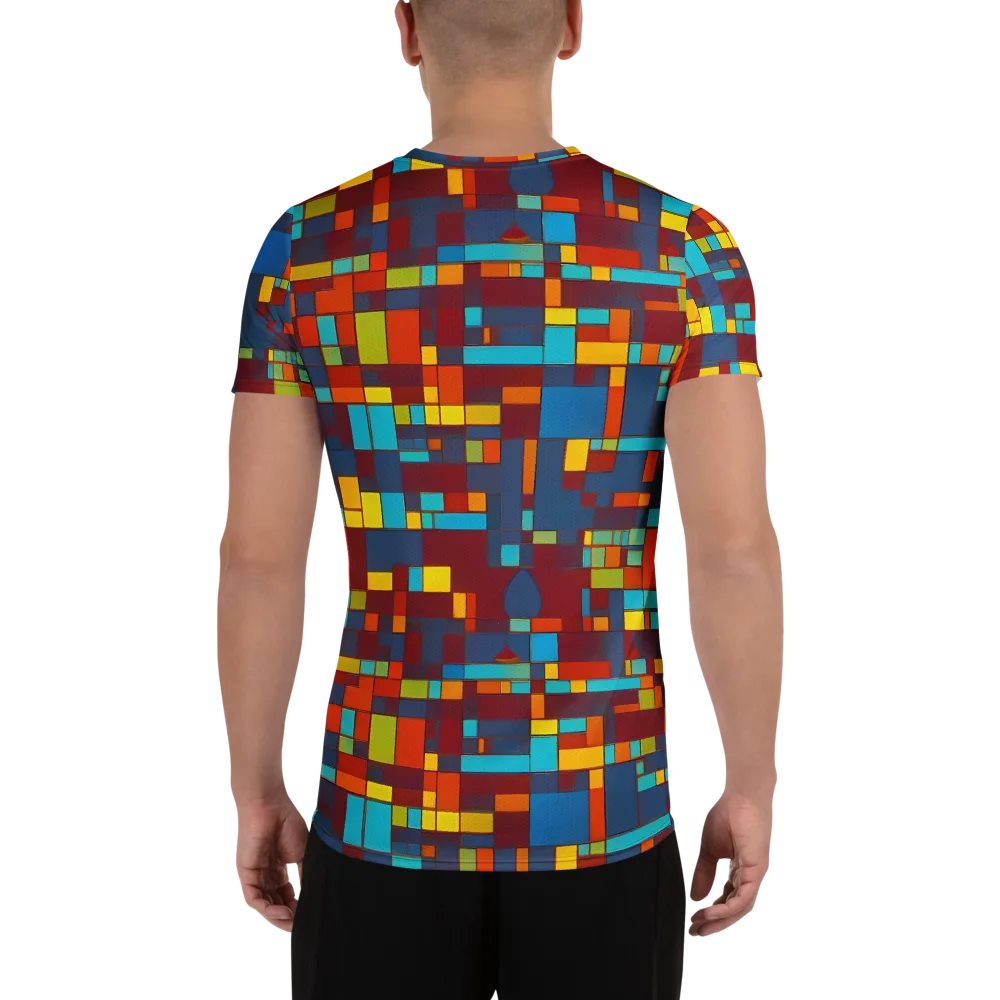 Astral Grid on Men's Athletic T-Shirt — Back