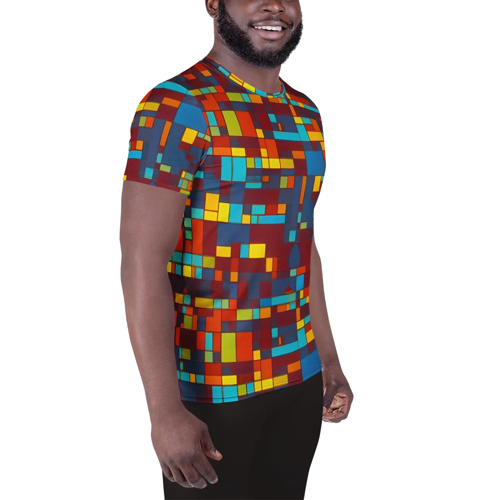 Astral Grid on Men's Athletic T-Shirt — Right