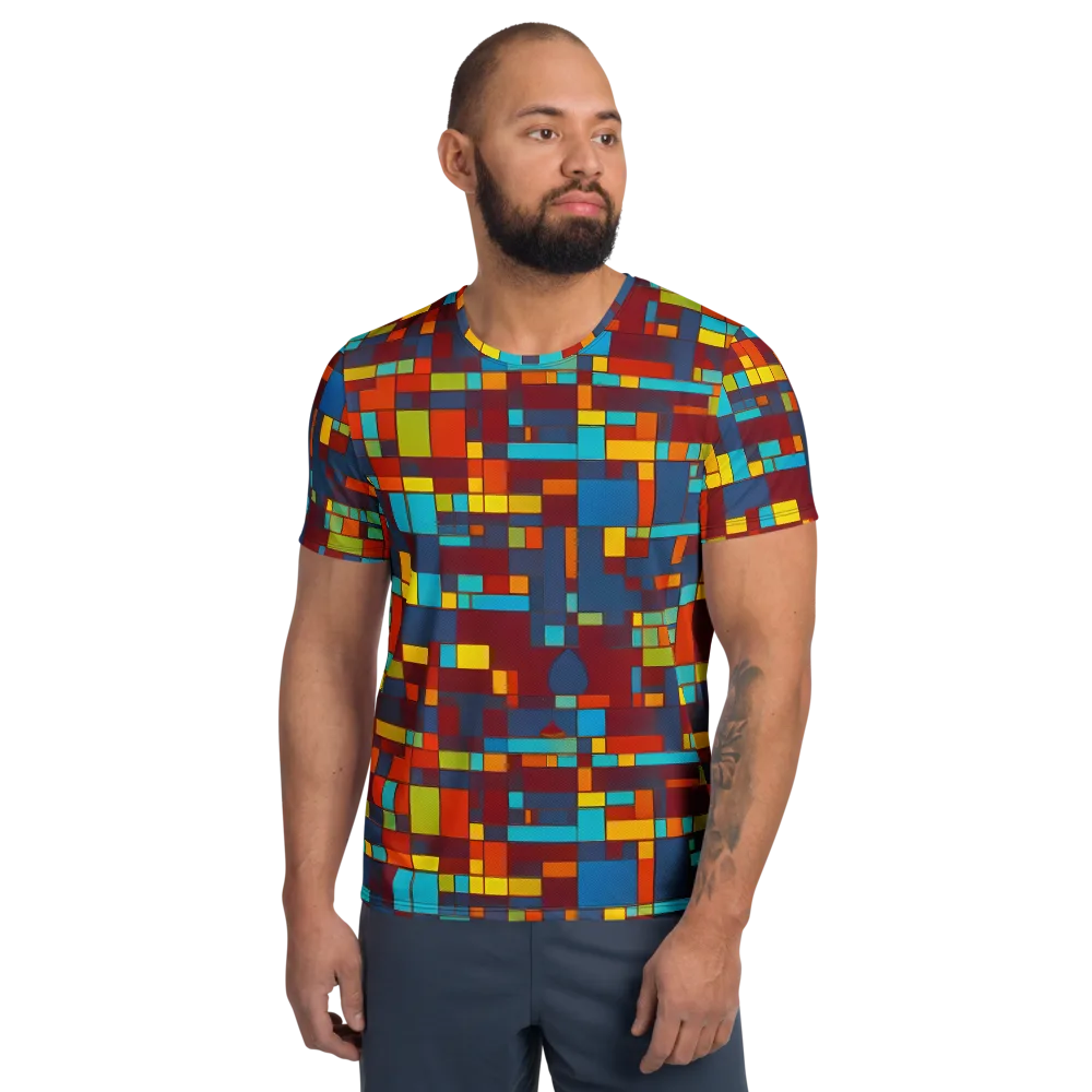 Astral Grid on Men's Athletic T-Shirt — Front