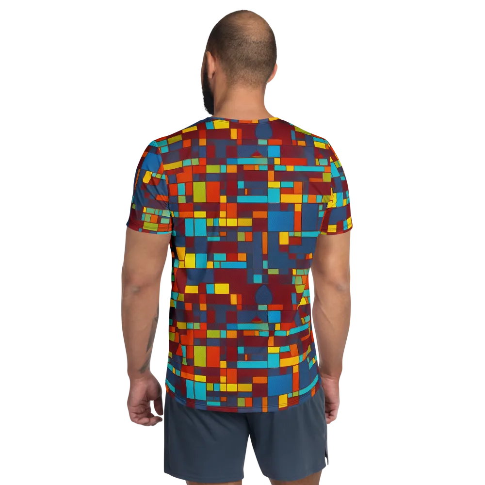 Astral Grid on Men's Athletic T-Shirt — Back