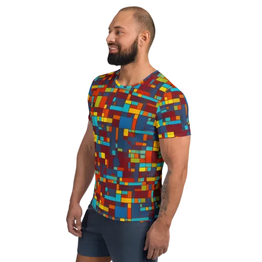Astral Grid on a Men's Athletic T-Shirt