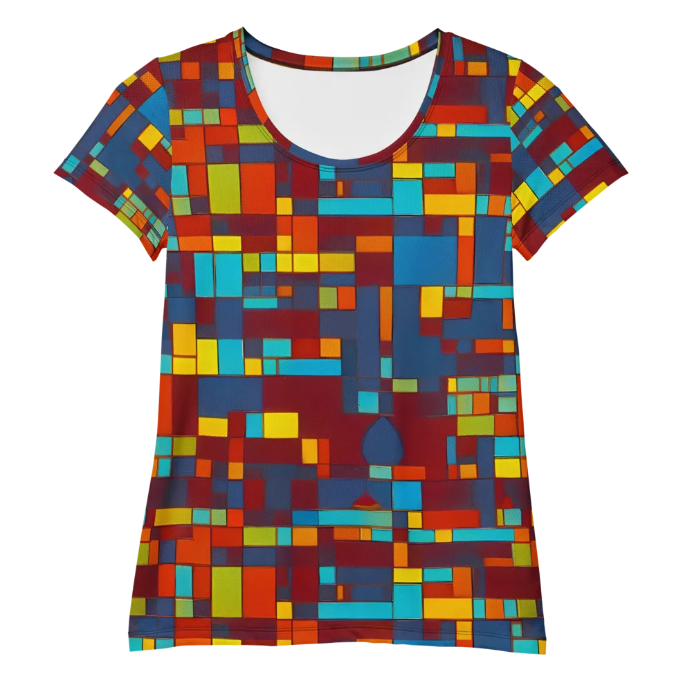 Astral Grid on Women's Athletic T-Shirt — Front