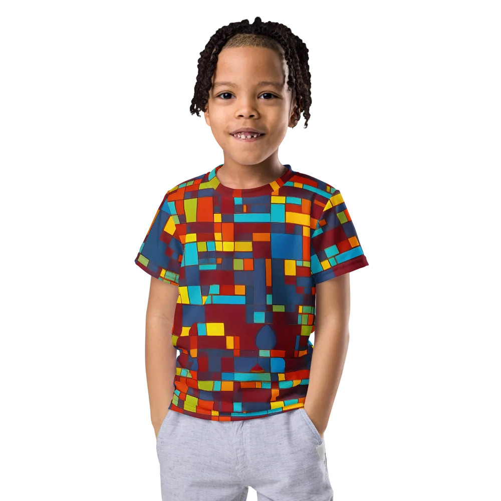 Astral Grid on Kids Crew Neck T-Shirt — Front
