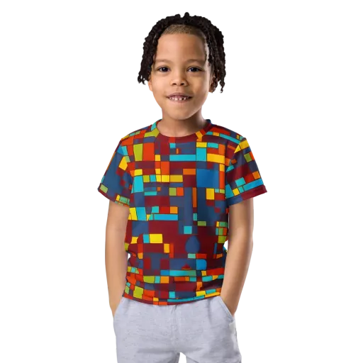 Astral Grid on a Kids Crew Neck T-Shirt
